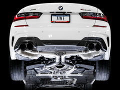 AWE Track Edition Exhaust for BMW G2X M340i - Diamond Black Tips