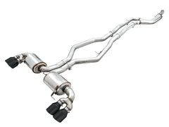 AWE Non-Resonated Touring Edition Exhaust for G20 M340i - Diamond Black Tips