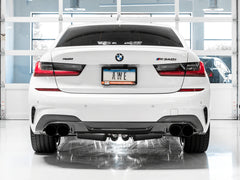 AWE Non-Resonated Touring Edition Exhaust for G20 M340i - Diamond Black Tips