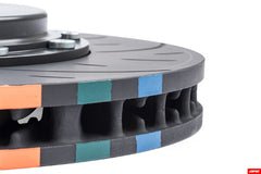 APR BRAKE- 350x34mm 2 PIECE 6 PISTON KIT - FRONT - RED - (MQB 312mm)