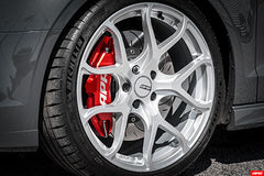 APR BRAKE- 350x34mm 2 PIECE 6 PISTON KIT - FRONT - RED - (MQB 312mm)