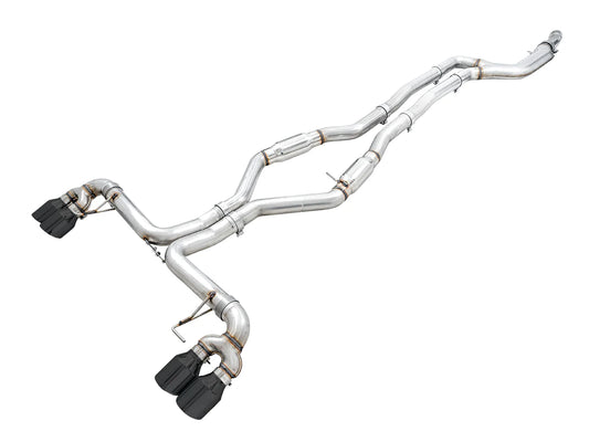AWE Track Edition Exhaust for BMW G2X M340i - Diamond Black Tips