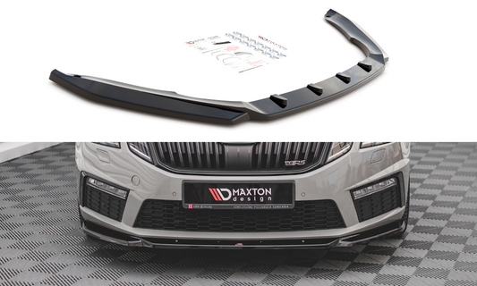 FRONT SPLITTER V.3 SKODA OCTAVIA RS MK3 FACELIFT MAXTON DESIGN