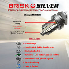 BRISK SILVER RACING SPARK PLUGS BR15YS FOR SUZUKI JIMNY