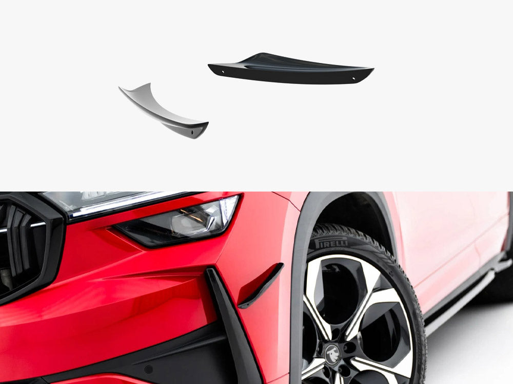 SKODA KODIAQ RS MK2 MAXTON DESIGN FRONT BUMPER WINGS (Canards)